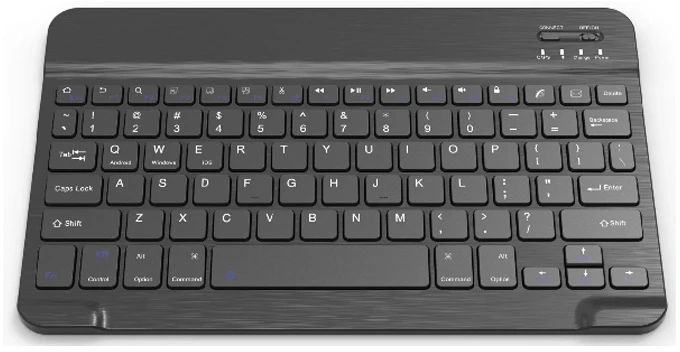 Ikaku Kaku KSC-339 10 colių Bluetooth belaidė klaviatūra, skirta iOS / Android / Windows įrenginiams / Juodas