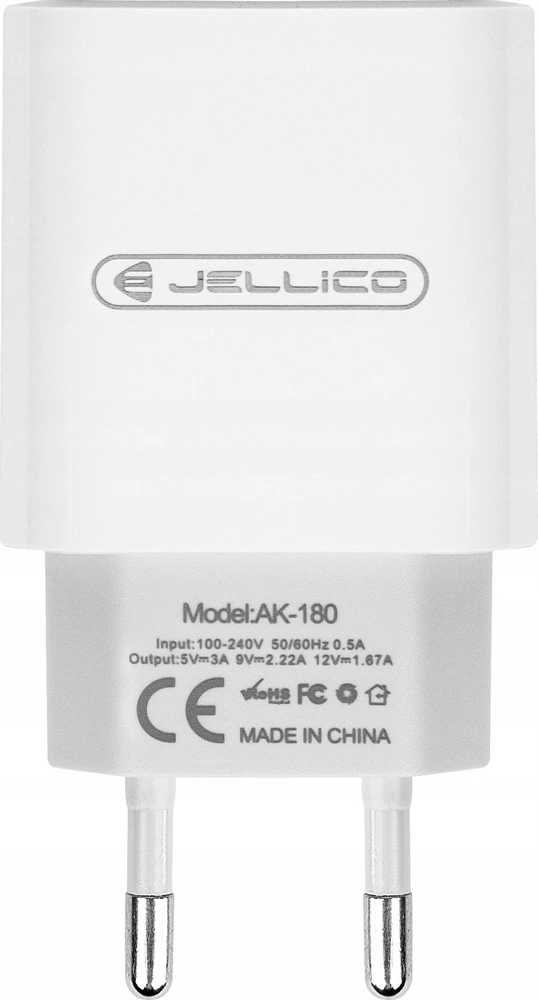 Laidinis įkroviklis 20W PD USB-C Jellico AK180 baltos spalvos