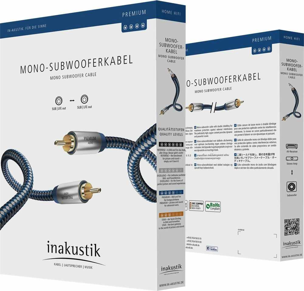 Kabelis Inakustik in-akustik Premium Y Subwoofer SUB 2,0m 00408021