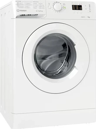 Indesit MTWA71252W Laisvai pastatoma skalbimo mašina su durimis priekyje 7,0 kg, baltos spalvos