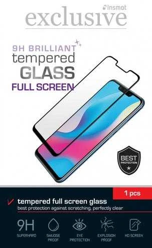 Insmat viso ekrano šarvuotis stiklas, iPhone 13/13 Pro, juodas