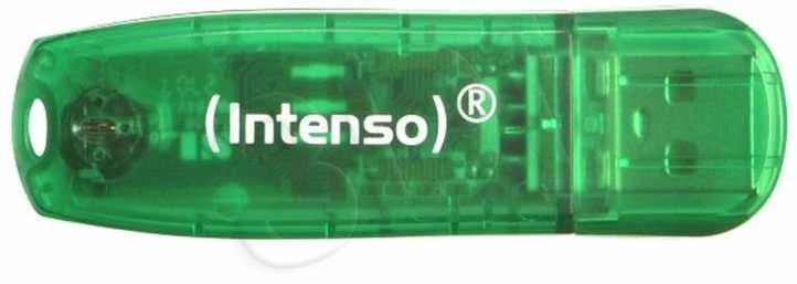 3P - KAINOS PRODUKTAI INTENSO USB atmintukas 8GB Žalias Raktų pakabukas LED Šviesa Medžiaga Skaidrus Plastikas Hi Speed USB 2.0 15 gramų