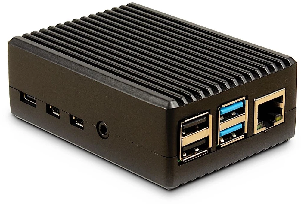 Inter-Tech ODS-716 dėklas, skirtas Raspberry Pi 4B, juodas, skirtas Raspberry Pi 4 Modell B