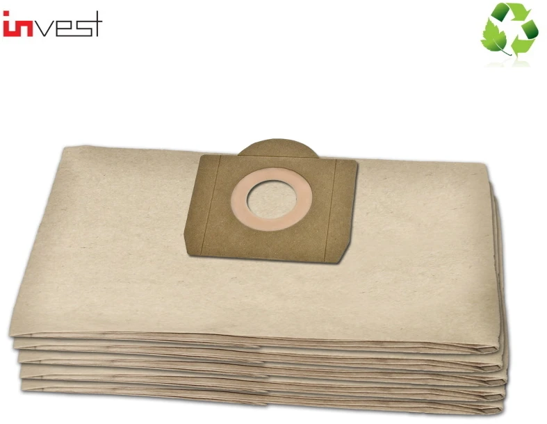 Drėkintuvas Invest Eco Paper Dulkių siurblių maišeliai Karcher WD 3 300 M / WD3 SE 4001 SE 4002 (5vnt.) 6.959-130.0