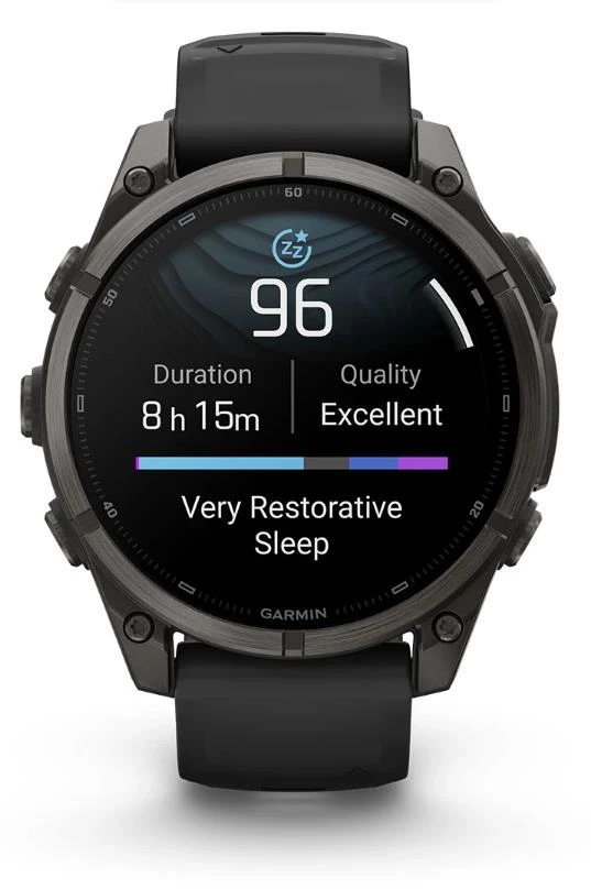 Išmanusis laikrodis Garmin fēnix® 9 – 47mm, Tamsiai pilkas, DLC titanas, su juodu silikoniniu dirželiu | 010-04762-11