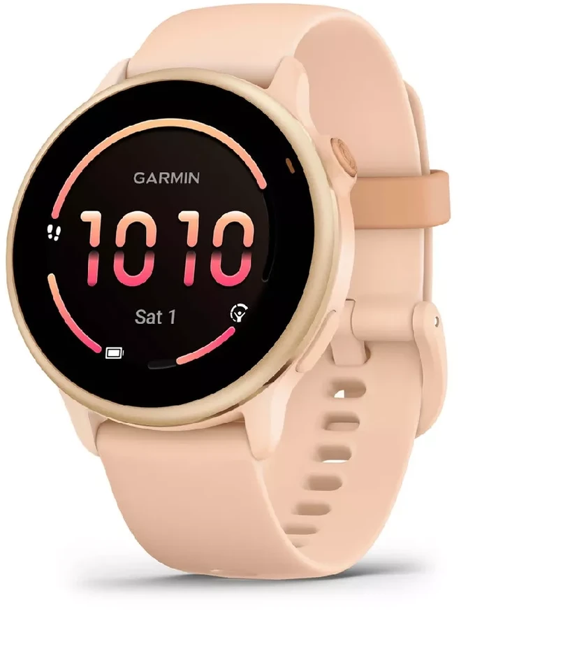 Išmanusis laikrodis Garmin vívoactive 6 3.05 cm (1.2") AMOLED 42 mm Digital 390 x 390 pikselių Jutiklinis ekranas Rožinė Wi-Fi GPS (satellite)