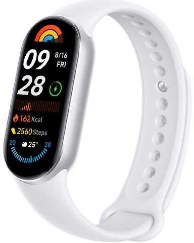 Išmanioji apyrankė Xiaomi Smart Band 9,  sidabrinės spalvos