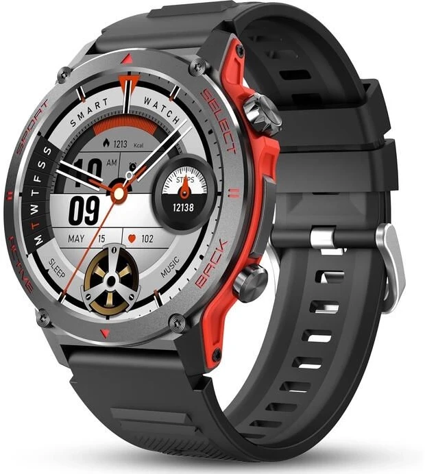 iWear Z136 Cinks Sport BT Zvanu Gudrā Pulksteņa 1.43'' Amoled Displejs Sirdsdarbības un Skābekļa Monitoru Melns