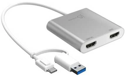 J5create – USB-C į dvigubą HDMI kelių monitorių adapteris