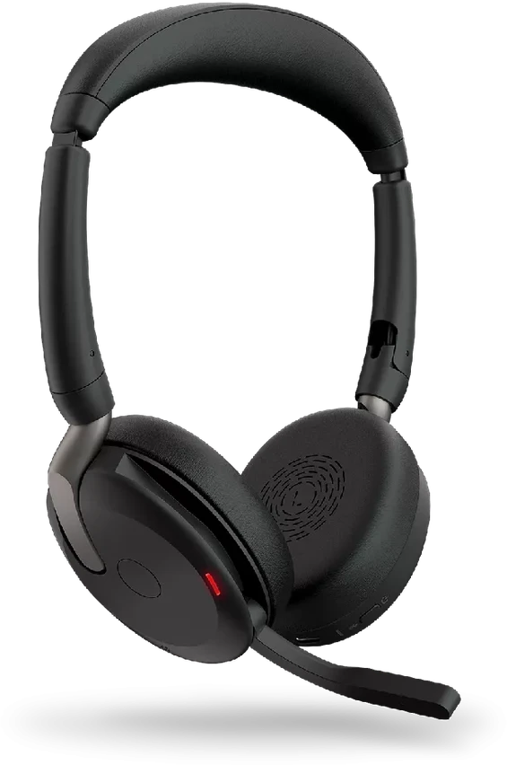 JABRA Evolve2 65 Flex UC Stereo Ausinės on-ear Bluetooth belaidės aktyvus triukšmo slopinimas USB-C juodas Optimised skirta UC