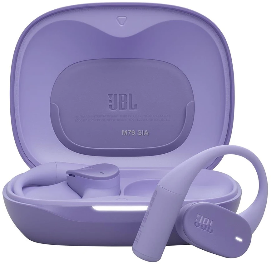 JBL Sense Lite violetinės ausinės su įkrovimo dėklu