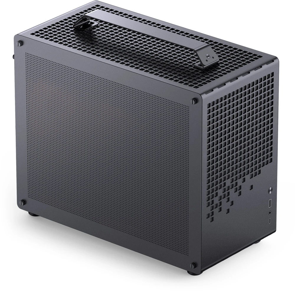 Jonsplus Z20 Mesh PC-kompiuterio korpusas, Mini Tower, Micro-ATX, mit Tragegriff – juodos spalvos