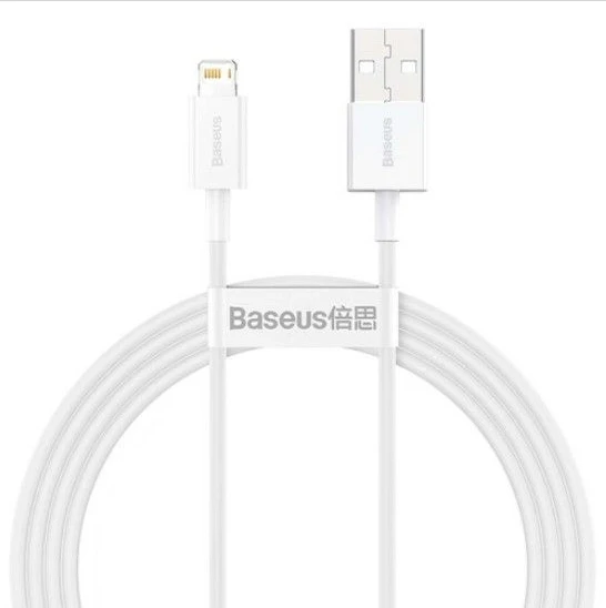 USB kabelis Baseus Superior iš USB į Lightning 2.4A 1.5m baltas CALYS-B02