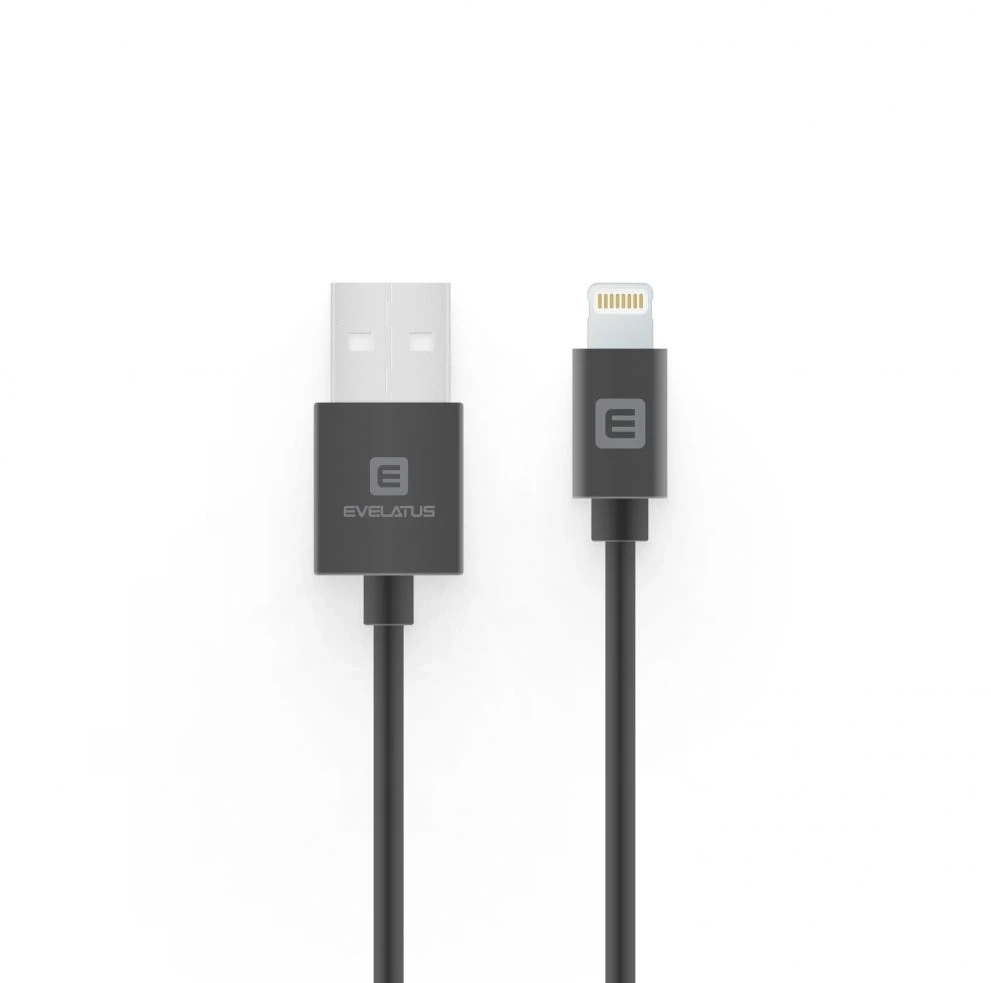 Evelatus Apple Lightning kabelis 2M MFI07 Juodas