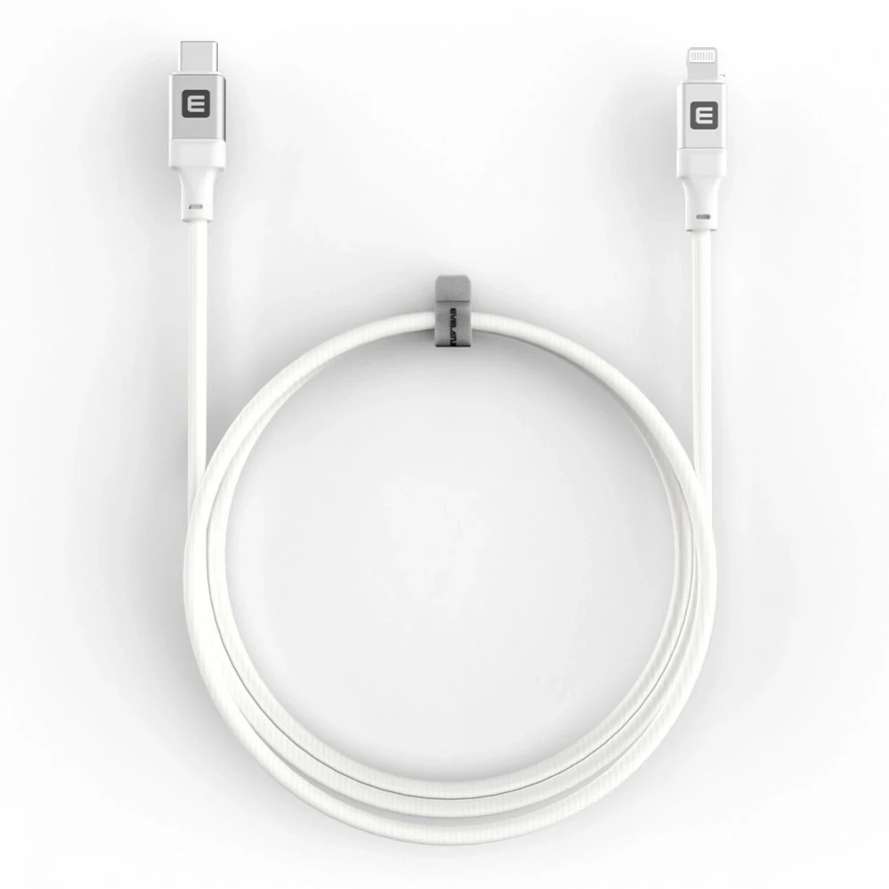 Kabelis USB Evelatus USB-C - Lightning 1.2 m Baltas (MFI09CLW1)