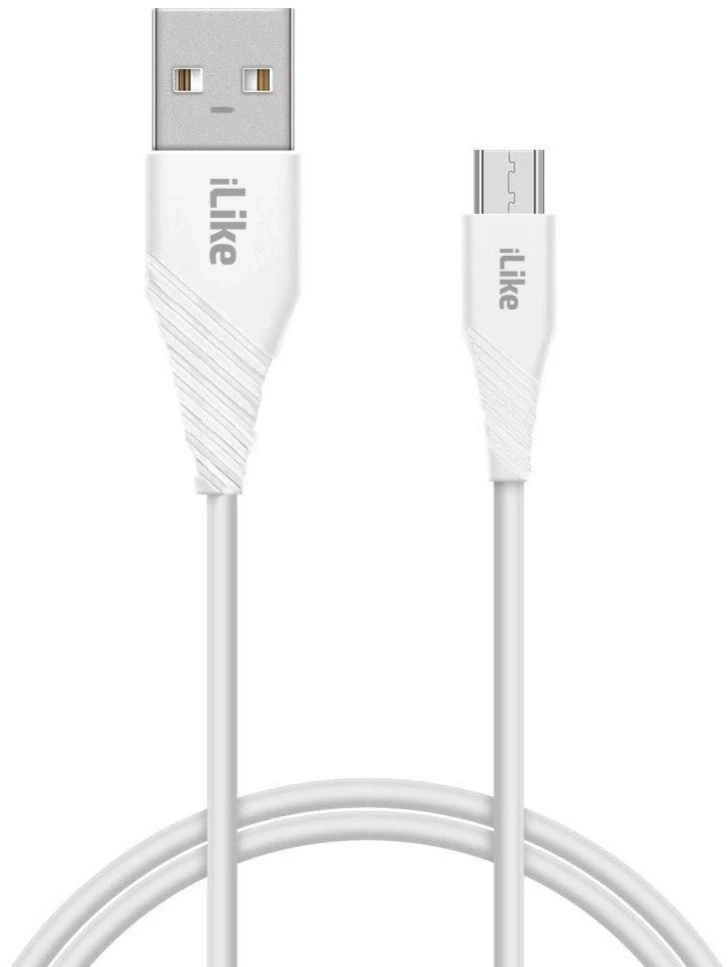 iLike ICM01 Izturīgs TPE USB uz Micro USB Universālais Lādētāja Kabelis 1m Balts