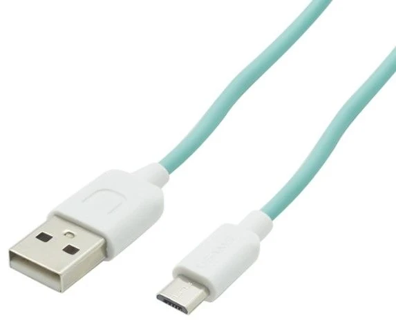 Usams US-SJ098 U-Turn Patvarus TPE universalus mikro USB prie USB duomenų ir greitas 2A įkroviklio laidas, 1 m žalias