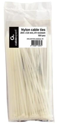 CABLE ACC TIES NYLON 100PCS/NYTFR-250X3.6-W GEMBIRD