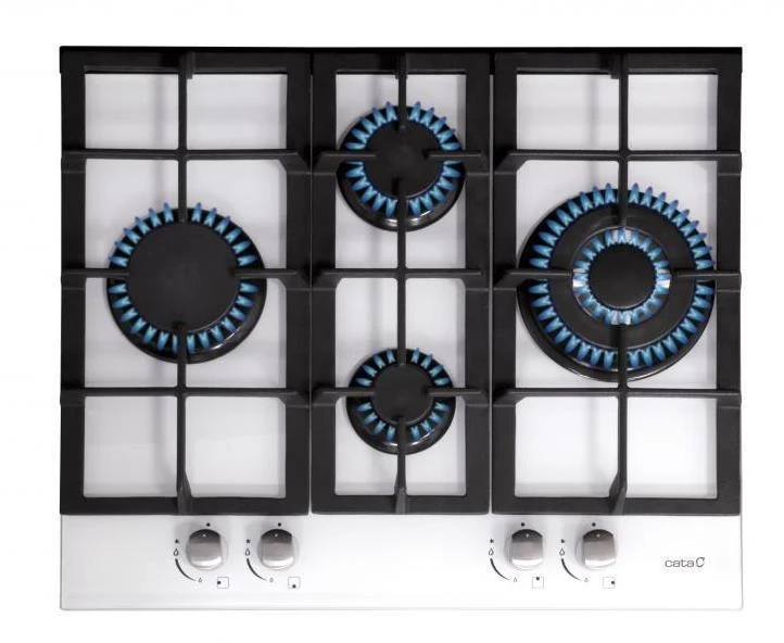 Kaitlentė CATA hob LCI 6031 WH Gas on glass, Number of burners/cooking zones 4, Rotary knobs, Baltas