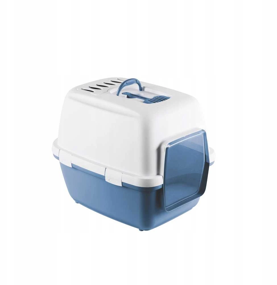 Stefanplast Cat toilet closed Cathy Comfort 58x45x48cm baltas mėlynas
