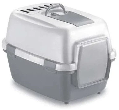 Stefanplast Cat toilet closed WivaCat 55x40x40cm baltas pilkas
