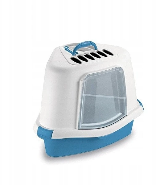 Stefanplast Cat litter box Sprint Corner Plus 56x40x40cm mėlynas baltas