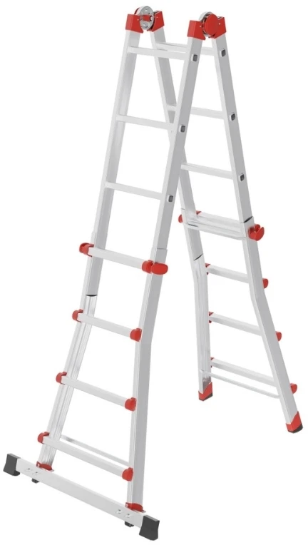 Hailo Universalios kopėčios M80 | aliuminis | 4x4 pakopos
