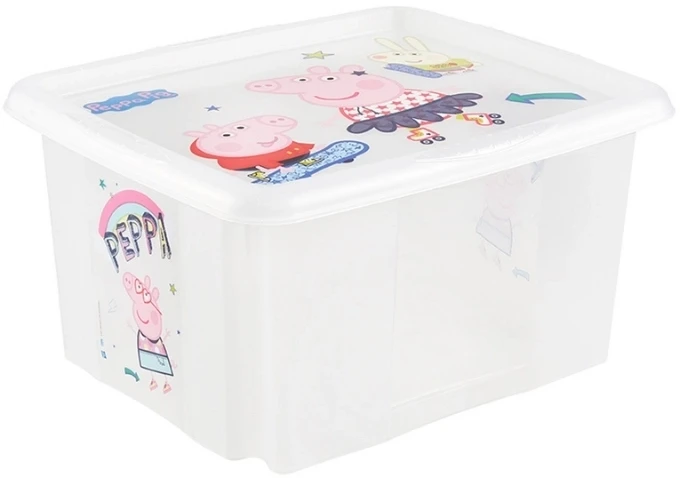 KEEEPER daiktadėžė su dangčiu PEPPA PIG, 24 L, 42.5x35.5x22.5 cm., 1223700119400