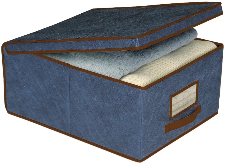 Lumarko ORDINETT Box fabric 48x36x19cm Mėlyna
