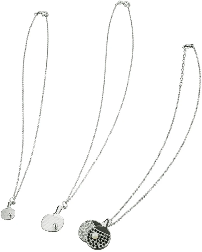 Memorysolution Kedite pendant table tennis racket with crystals