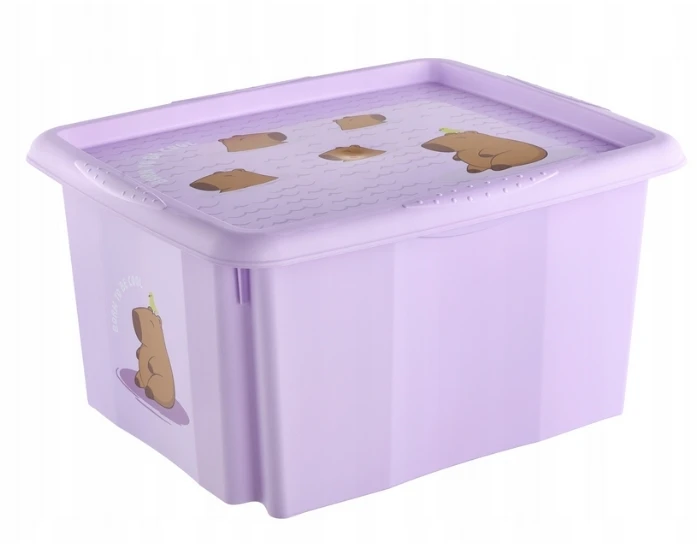 Curver Laikymo dėžė su dangčiu 15L Karolina „Kapibara“ 38x29.5x20.5cm minkšta violetinė