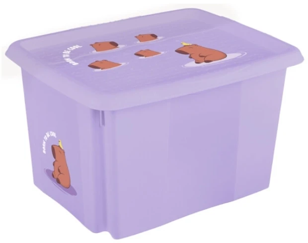 Lumarko Keeeper Kaste ar vāku 45L Karolina “Capybara” 55 5x40x30cm maigi violeta