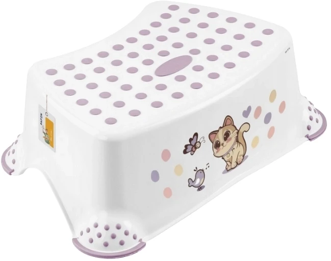 Keeeper Step bench Tomek "Cats" 40.5x28.5x14cm baltas