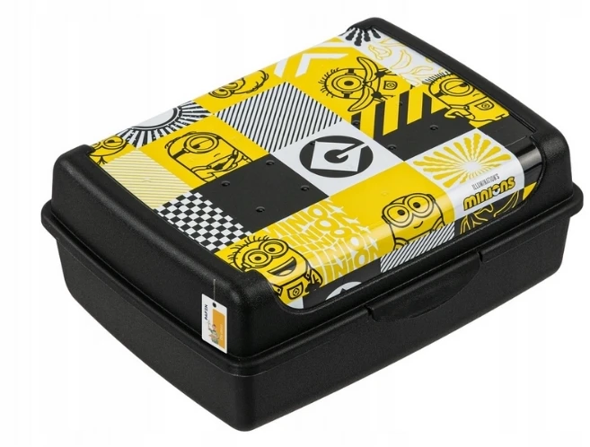Mpl Power Keeeper maisto laikymo indelis dekoruotas, spustelėjant dėžutę, midi, 1 l, Carla "Minions Mosaic", 17 x 13 x 7 cm, juodas