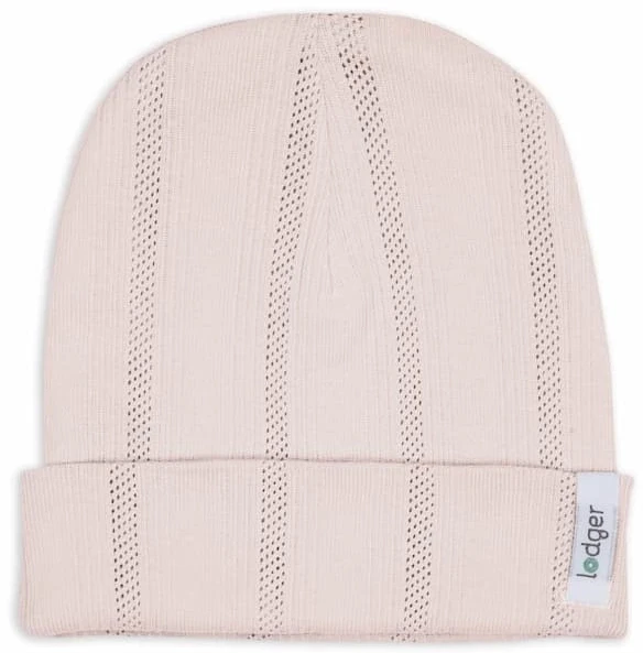 Kepurė Lodger Beanie Pointelle baby hat Powder 0-6 months.