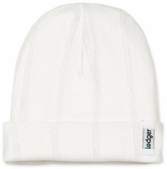 Kepurė Lodger Beanie Pointelle baby hat Kreminis 0-6 months.