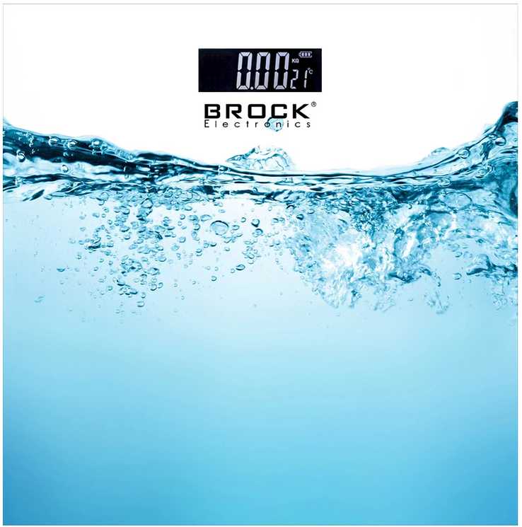 BS 005 Kūno svarstyklės BROCK BS 005 2xAAA baterijos (pridedamos) 30*30 cm