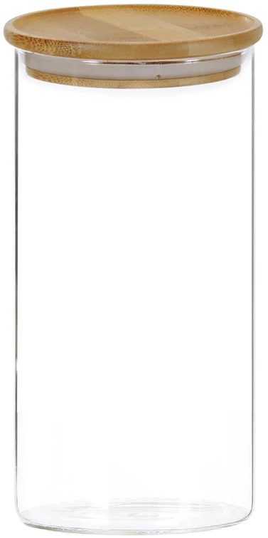 Kesper Indas biriems produktams, stiklas/bambukas, 1,2 l, D 10 cm, H 20 cm, vnt