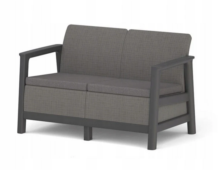 Keter Sodo sofa dvivietė Scandi Linea 2 vietų sofa pilka (8711245162850)