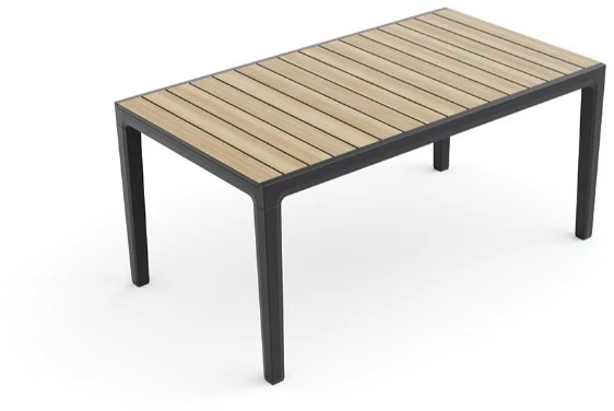 Keter Garden table Deco Corale 160 teak tone/pilka