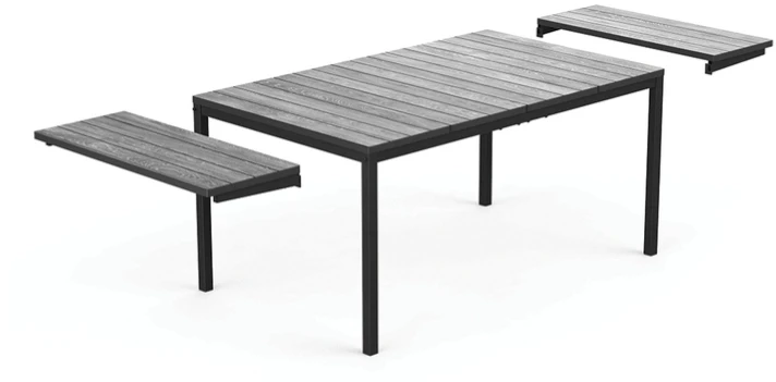 Keter Extendable garden table Deco Porto Nova Extendable 160-240 pilkas/juodas
