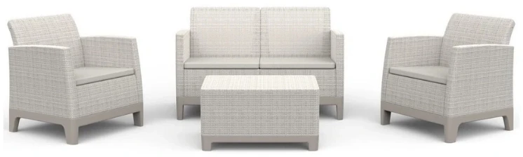 Keter Sodo baldų komplektas Scandi Forma 2 Seater Set pebble pilkas/light beige