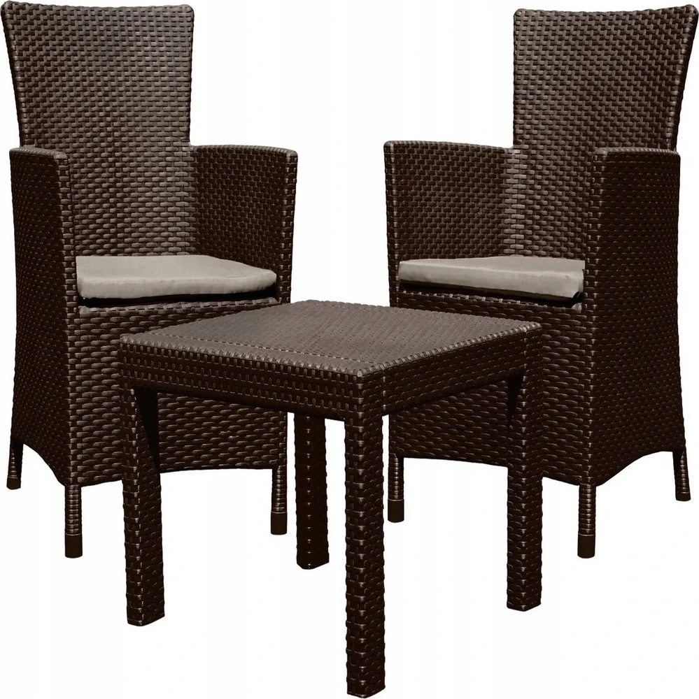 Sodo baldų komplektas KETER ROSARIO BALCONY SET, 2 vietų, rudos spalvos