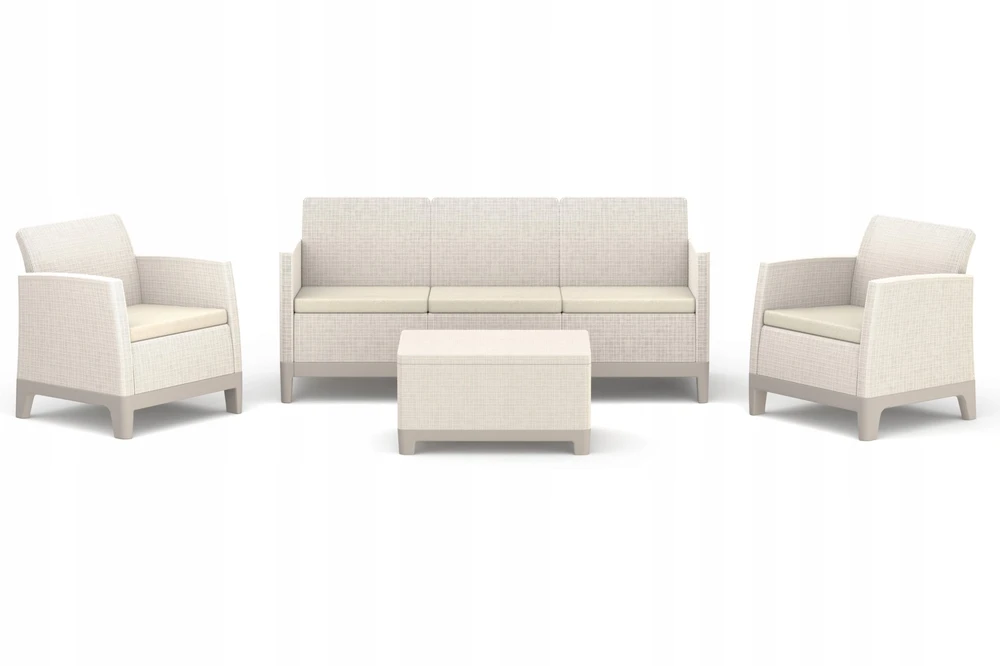 Keter Sodo baldų komplektas Scandi Forma 3 Seater Set pebble pilkas/light beige