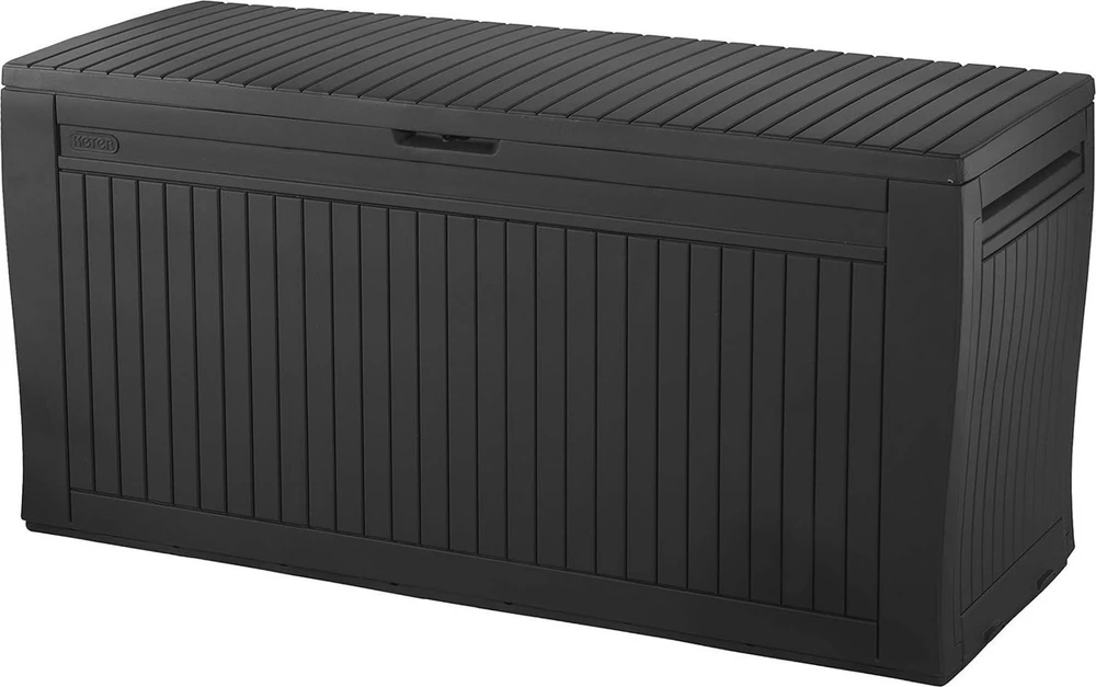 Curver Keter sodo dėžė Comfy, plastikinė, grafito spalvos, 270 l talpa, K229525