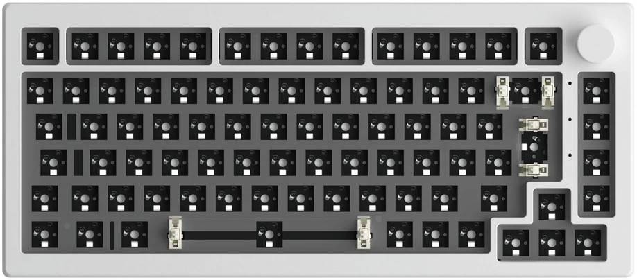 AKKO 5075B Via Barebone žaidimų klaviatūra, 75% - ANSI išdėstymas, Moon Baltas