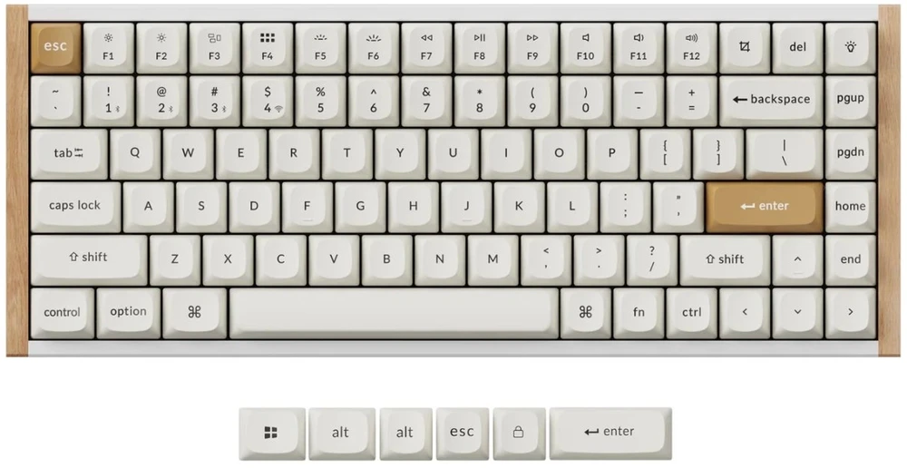 Klaviatūra žaidimams Keychron K2H Gateron Double-Rail Magnetic Nebula belaidė magnetyczno-mechaninė su pašvietimu balta