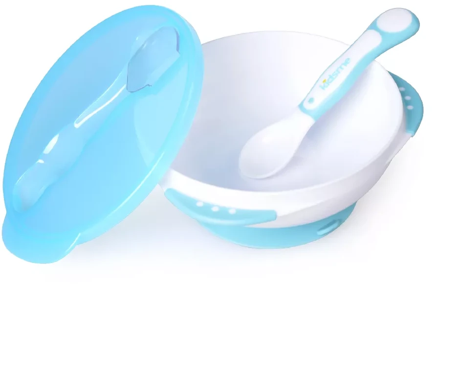 Homla Kidsme dubuo su pritvirtinamuoju dangteliu ir termo šaukšteliu Aquamarine nuo 9 mėn. 9832AQ