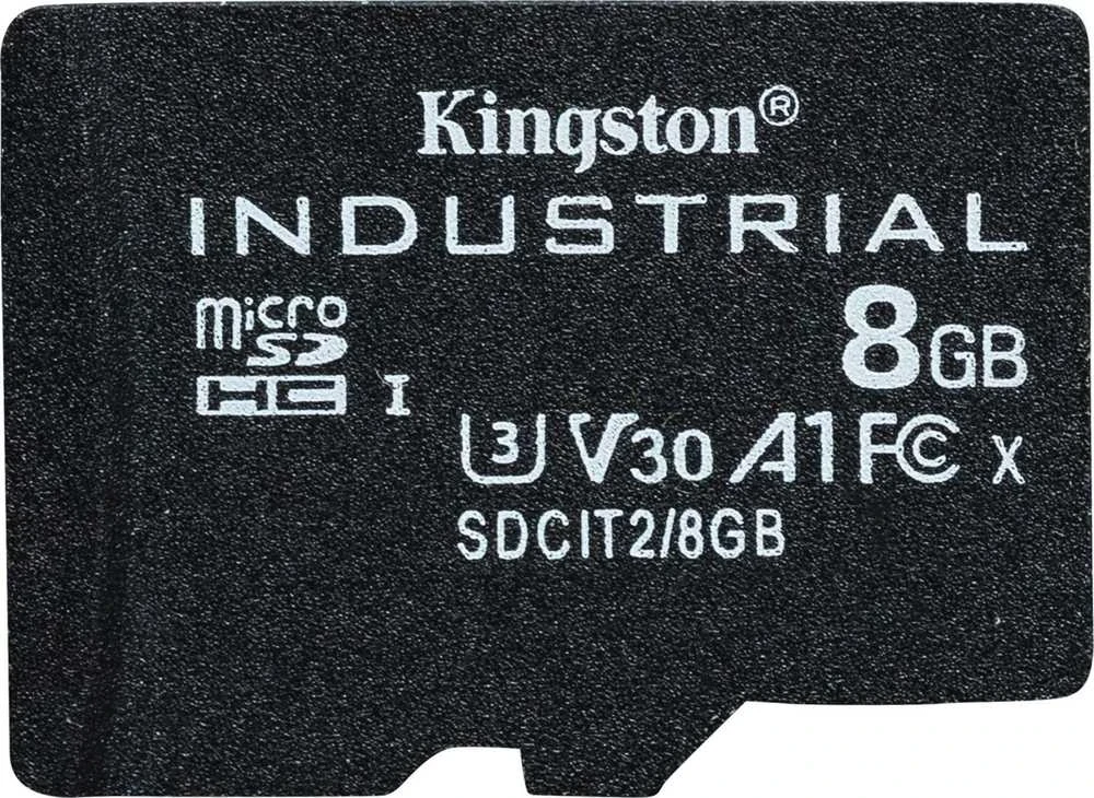 Atminties kortelė Kingston | UHS-I | 8 GB | Micro SDHC/SDXC Industrial Card | Flash atminties klasė Class 10, UHS-I, U3, V30, A1 | SD Adapteris