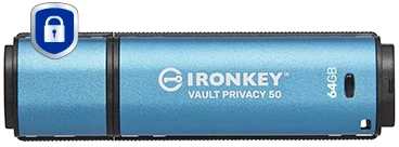 Kingston IronKey Vault Privacy 50 64GB USB 3.0 256bit AES Encrypted